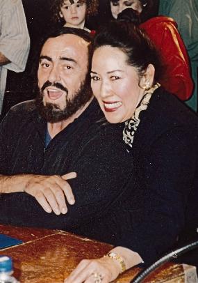 Shigemi matsumoto with Luciano Pavarotti